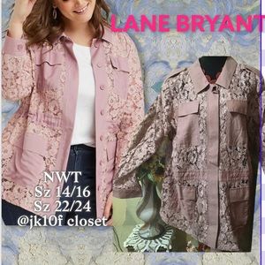 Lane Bryant 14/16 or 22/24 Rose Lace w/Drawstring Waist Jacket